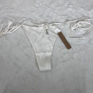 SKIMS Women's Bridal Silk Thong Marble White PN-BIK-2972 Size XL New With Tags‎